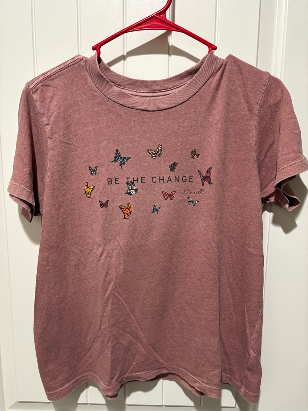 O'Neill Mauve Butterfly 'Be The Change' Graphic Tee